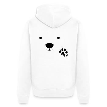 Polar Bear - Unisex Premium Bio Zip Hoodie - Weiß - Hinten - Thijin (182cm)