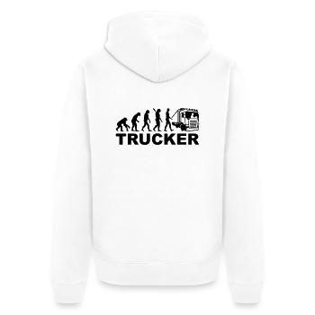 Trucker - Veste à capuche bio Premium Unisexe - blanc - Dos - Thijin (182cm)