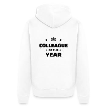 collègue / entreprise / travail / bureau - Veste à capuche bio Premium Unisexe - blanc - Dos - Thijin (182cm)