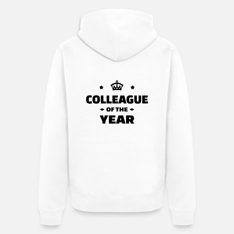 collègue / entreprise / travail / bureau - Veste à capuche bio Premium Unisexe - blanc
