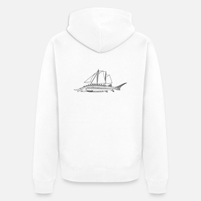 Sailfish (b) - Veste à capuche bio Premium Unisexe - blanc