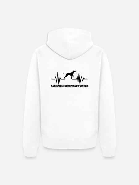 German Shorthaired Pointer - Unisex Premium Organic Zip Hoodie - white