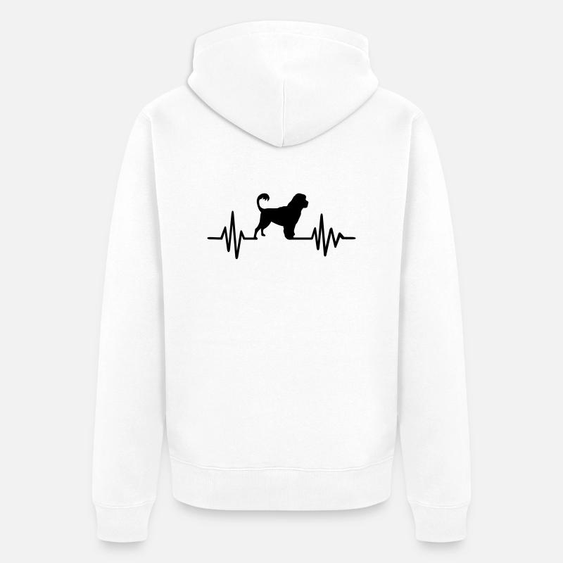 Portuguese Water dog - Veste à capuche bio Premium Unisexe - blanc