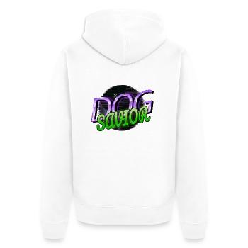 l’amour des chiens contre la cruauté envers les animaux - Veste à capuche bio Premium Unisexe - blanc - Dos - Thijin (182cm)