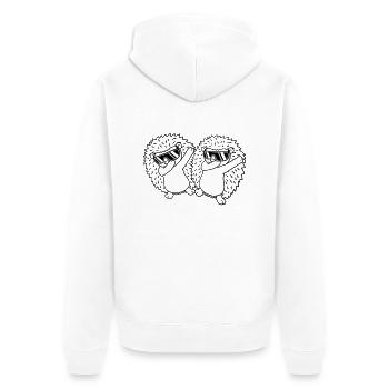Équipe 2 dabbing Hedgehogs - Veste à capuche bio Premium Unisexe - blanc - Dos - Thijin (182cm)