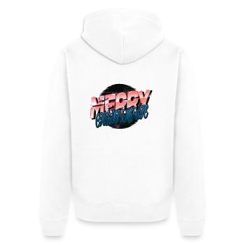Ordinateur Bodybuilding Dinosaur Fan Comic Beards - Veste à capuche bio Premium Unisexe - blanc - Dos - Thijin (182cm)