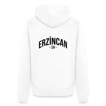Erzincan 24 Türkei Turkiye Geschenk Urlaub TR Türk - Unisex Premium Bio Zip Hoodie - Weiß - Hinten - Thijin (182cm)
