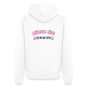 Meilleure nièce - Veste à capuche bio Premium Unisexe - blanc - Dos - Thijin (182cm)