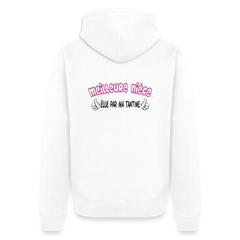 Meilleure nièce - Veste à capuche bio Premium Unisexe - blanc - Dos - Thijin (182cm)