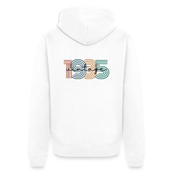 1935 Vintage Retro - Unisex Premium Organic Zip Hoodie - white - Back - Thijin (182cm)