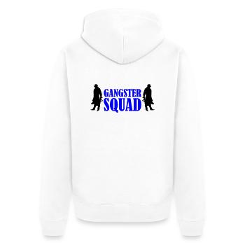 gangster squad - Unisex Premium Bio Zip Hoodie - Weiß - Hinten - Thijin (182cm)