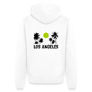 Los Angeles - Veste à capuche bio Premium Unisexe - blanc - Dos - Thijin (182cm)