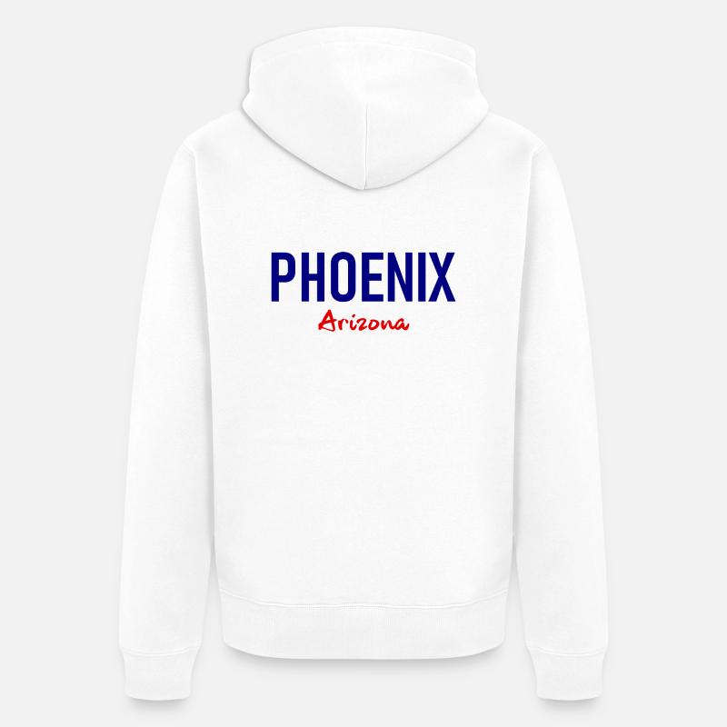 Phoenix - Arizona - États-Unis - États-Unis d’Amérique - Veste à capuche bio Premium Unisexe - blanc