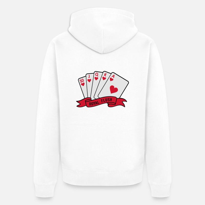 Royal Flush - Unisex Premium Bio Zip Hoodie - Weiß