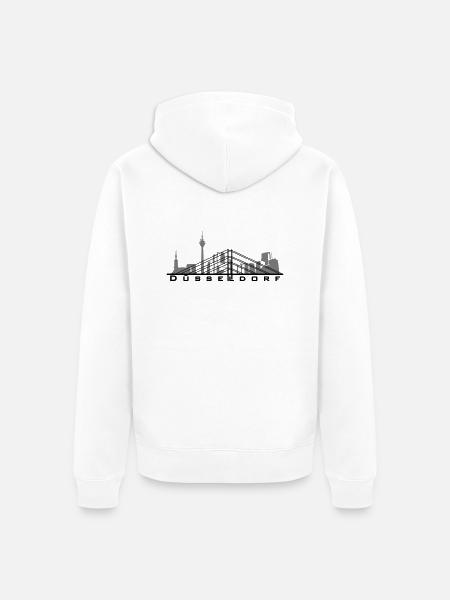 Düsseldorf - Unisex Premium Bio Zip Hoodie - Weiß