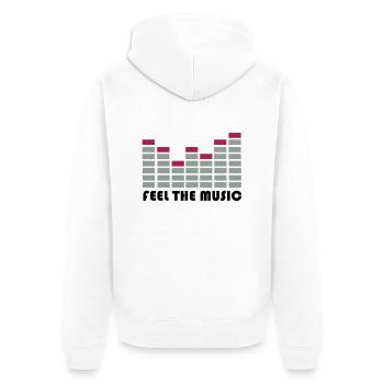 equalizer - Unisex Premium Bio Zip Hoodie - Weiß - Hinten - Thijin (182cm)