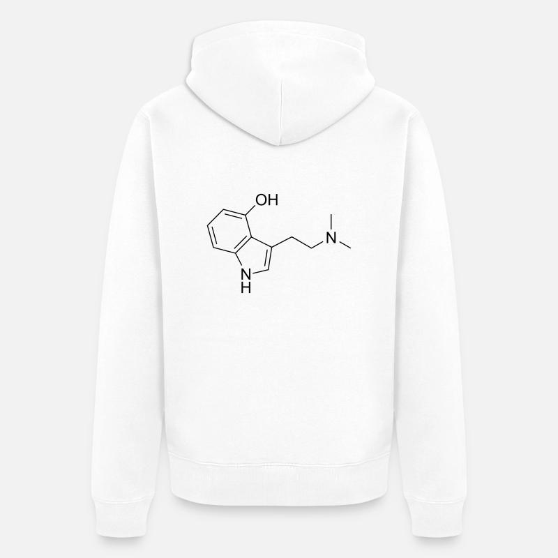 Formules de champignons magiques - Veste à capuche bio Premium Unisexe - blanc