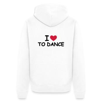 I Love To Dance - Veste à capuche bio Premium Unisexe - blanc - Dos - Thijin (182cm)