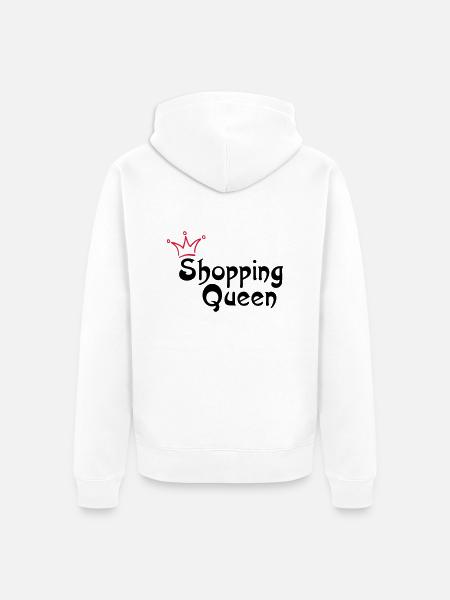 SHOPPING QUEEN - Unisex Premium Organic Zip Hoodie - white