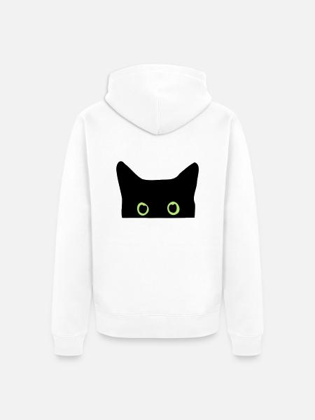 poes - Uniseks Premium bio ziphoodie - wit