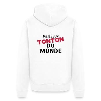 meilleur tonton dU MONDE - Veste à capuche bio Premium Unisexe - blanc - Dos - Thijin (182cm)