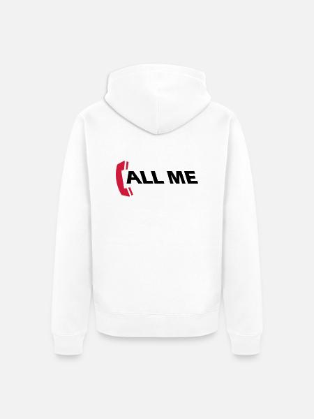 call_me_2c - Unisex Premium Bio Zip Hoodie - Weiß