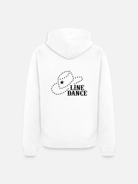 LINE DANCE HAT - Unisex Premium Bio Zip Hoodie - Weiß