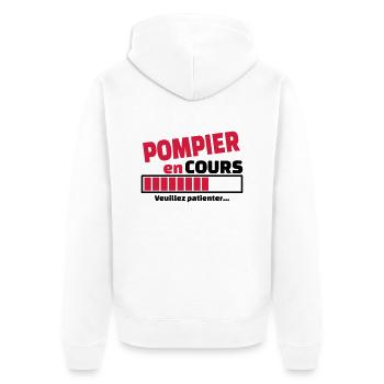 pompier en cours - Veste à capuche bio Premium Unisexe - blanc - Dos - Thijin (182cm)