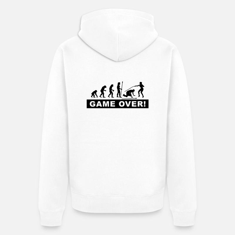evolution_wedding4 - Unisex Premium Bio Zip Hoodie - Weiß