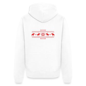 elche Elch Rentier Hirsch Weihnachten Norweger - Unisex Premium Bio Zip Hoodie - Weiß - Hinten - Thijin (182cm)