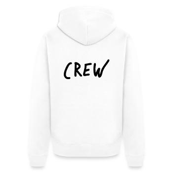 crew - Unisex Premium Bio Zip Hoodie - Weiß - Hinten - Thijin (182cm)