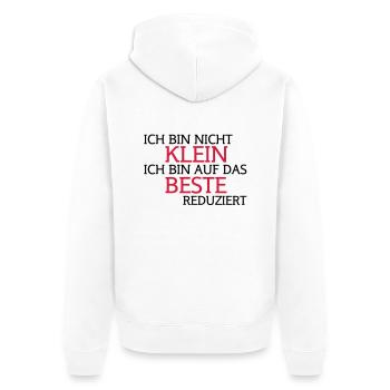 Je ne suis pas petit, je suis sur le meilleur - Veste à capuche bio Premium Unisexe - blanc - Dos - Thijin (182cm)