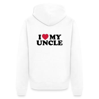 I love my uncle - Veste à capuche bio Premium Unisexe - blanc - Dos - Thijin (182cm)
