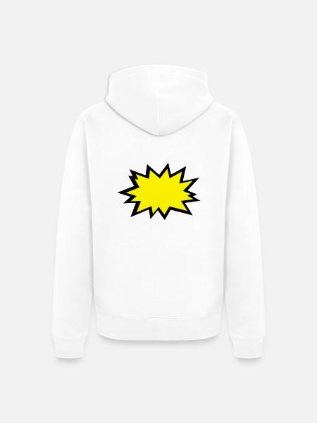 kapow - Unisex Premium Organic Zip Hoodie - white