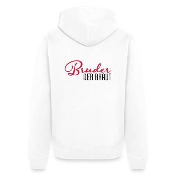 frère de la mariée - Veste à capuche bio Premium Unisexe - blanc - Dos - Thijin (182cm)
