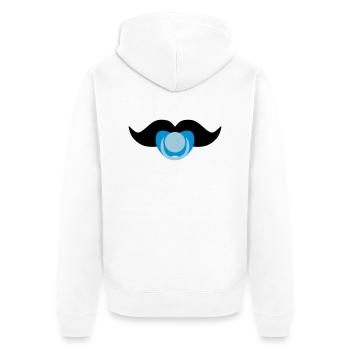 Baby Boy Moustache - Veste à capuche bio Premium Unisexe - blanc - Dos - Thijin (182cm)