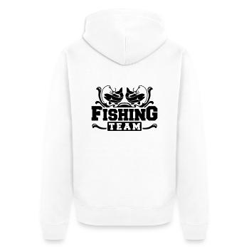 fishing_team_dp1 - Veste à capuche bio Premium Unisexe - blanc - Dos - Thijin (182cm)