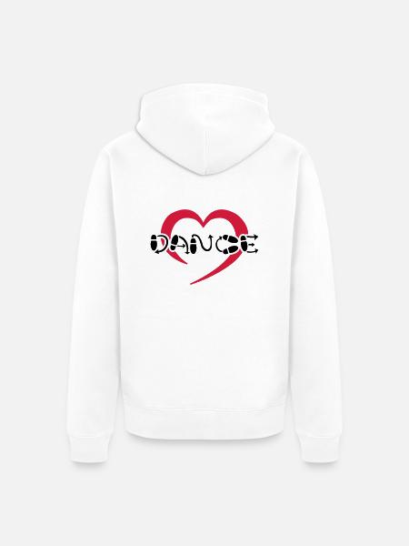 Hearty Dance - Unisex Premium Organic Zip Hoodie - white