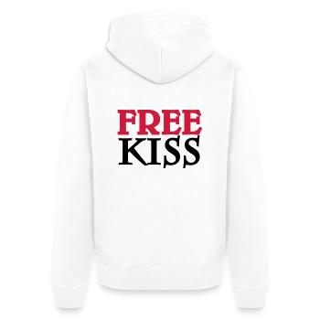 Free Kiss - Veste à capuche bio Premium Unisexe - blanc - Dos - Thijin (182cm)