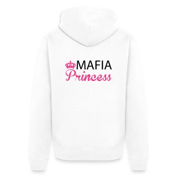 Mafia Princess - Unisex Premium Bio Zip Hoodie - Weiß - Hinten - Thijin (182cm)