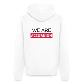 Accordion - Accordionist - Accordéon - Music - Unisex Premium Organic Zip Hoodie - white - Back - Thijin (182cm)