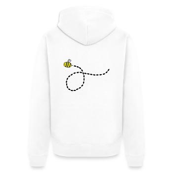 bee_01 - Veste à capuche bio Premium Unisexe - blanc - Dos - Thijin (182cm)