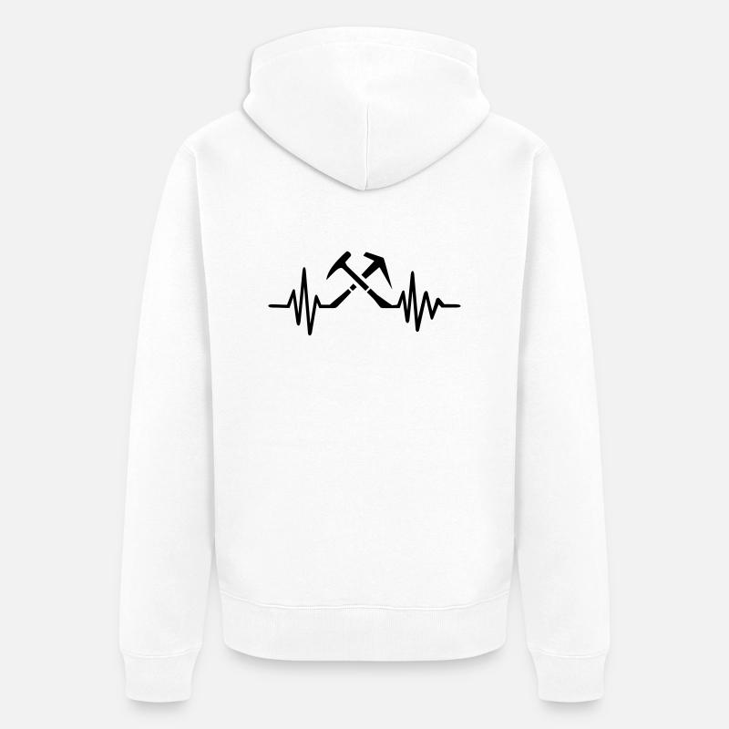 Dachdecker - Unisex Premium Bio Zip Hoodie - Weiß