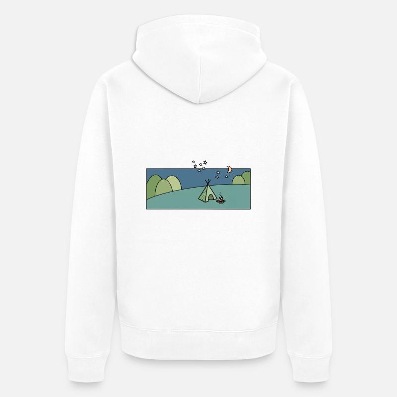 Constellation Leo - Unisex Premium Organic Zip Hoodie - white