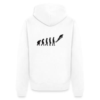 Ski jumper Winter sports Ski jumping Ski ski flying - Unisex Premium Organic Zip Hoodie - white - Back - Thijin (182cm)