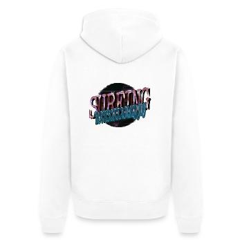 communication in families surf photography jokes - Unisex Premium Organic Zip Hoodie - white - Back - Thijin (182cm)