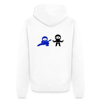 Ninjas - Unisex Premium Organic Zip Hoodie - white - Back - Thijin (182cm)