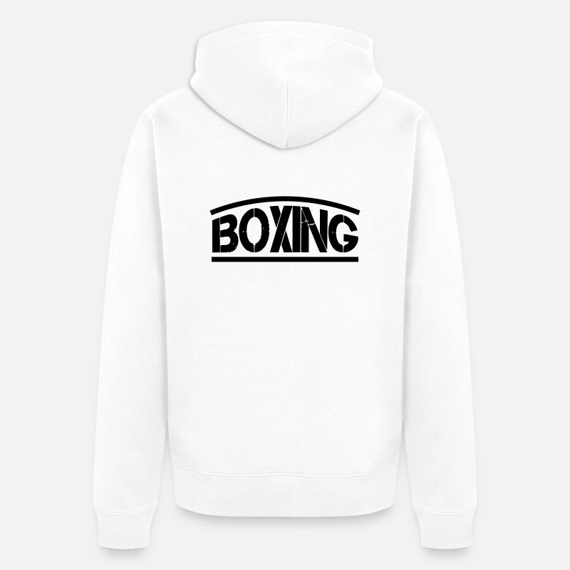 Boîtes de boxe - Veste à capuche bio Premium Unisexe - blanc