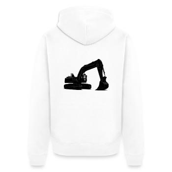 excavatrice - Veste à capuche bio Premium Unisexe - blanc - Dos - Thijin (182cm)