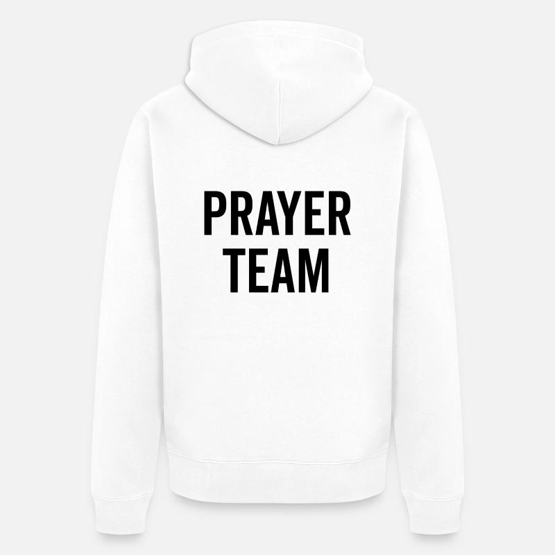 Équipe de prière - Veste à capuche bio Premium Unisexe - blanc